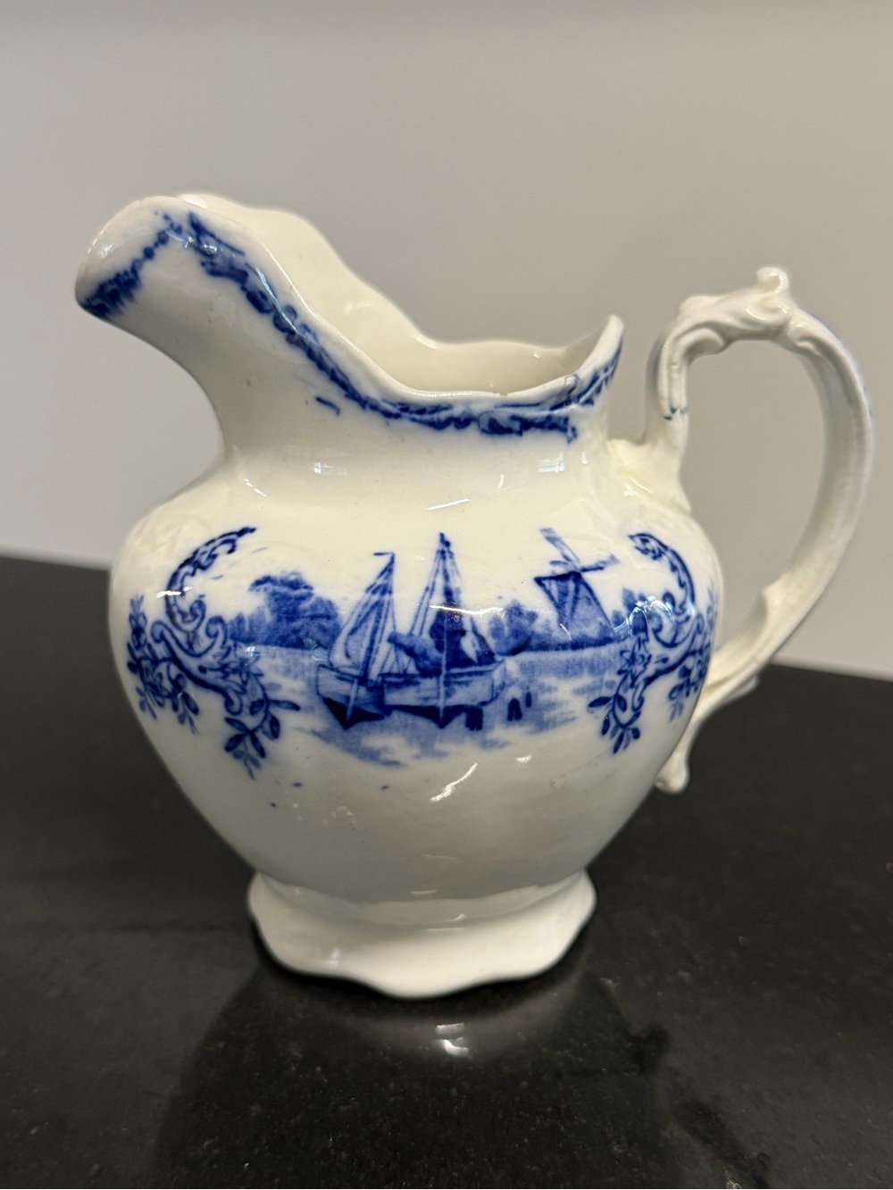 Vintage Blue/White Transferware Creamer